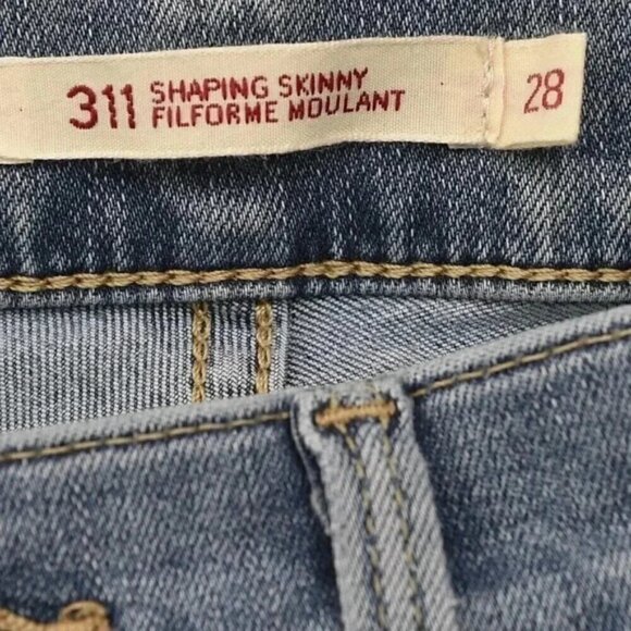 Levi's 311 Shaping Skinny Premium High Rise Denim Light Wash Jeans Size 28 - Picture 8 of 10